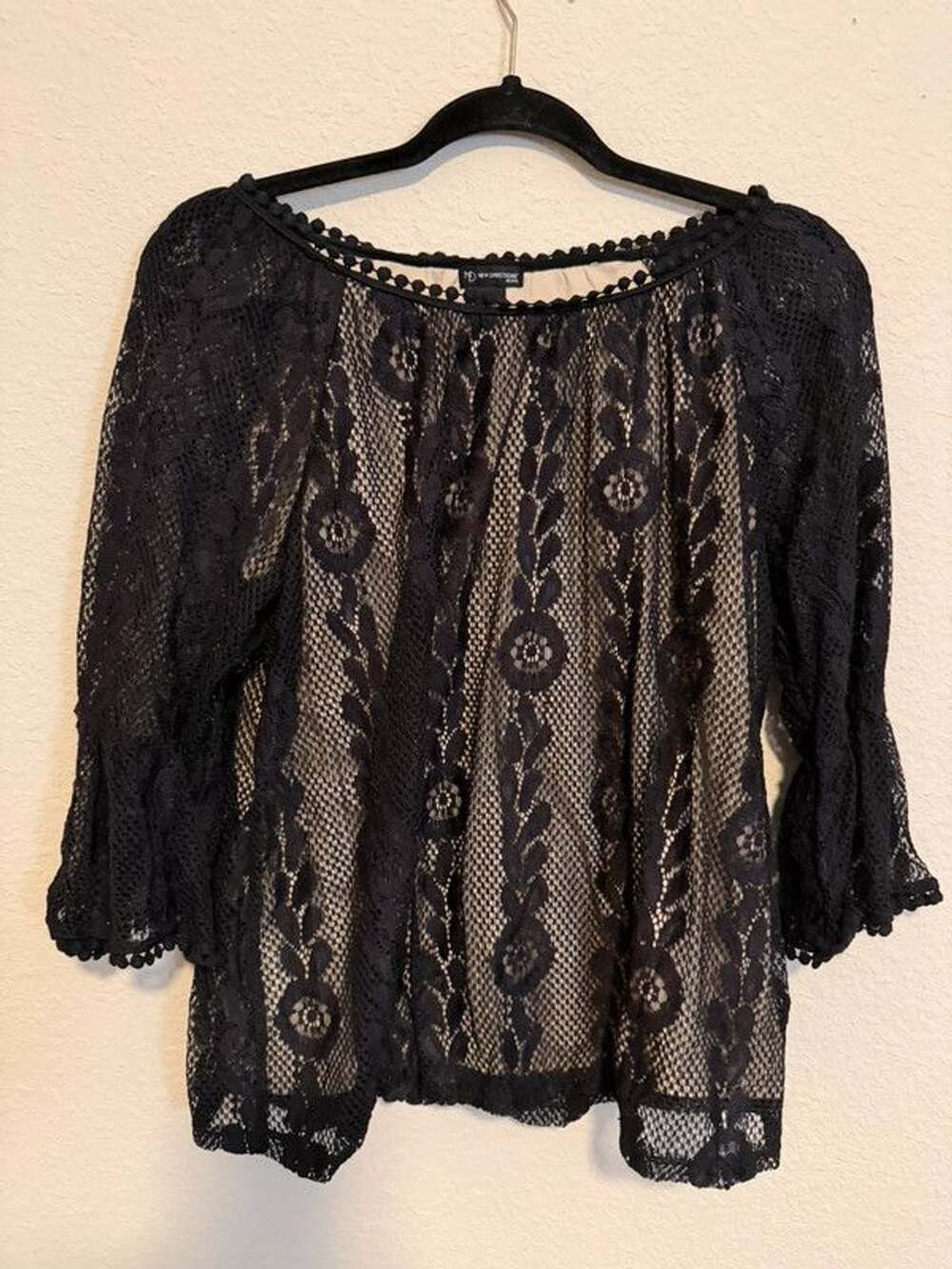 New directions lace blouse top size petite M
